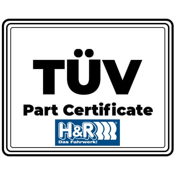 H&R TÜV Godkännande
