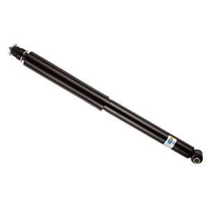 Svart Bilstein B4 stötdämpare för Opel Omega B, bakre, med Bilstein-logotyp.