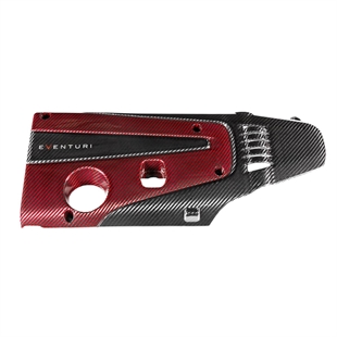 Eventuri Engine Cover Red and Black Honda Civic FK8 and FK2