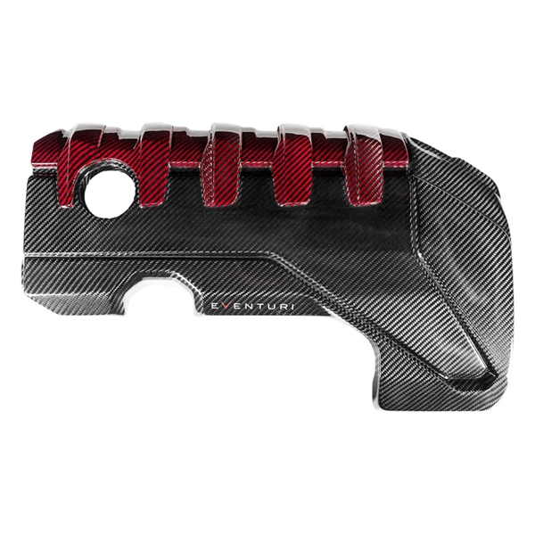 Eventuri Black and Red Engine Cover Audi RS3/TTRS 8S Gen 2 