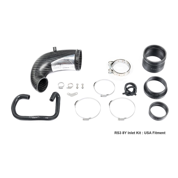 Eventuri Carbon turbo inlet with NO FLANGE Audi RS3 / TTRS Gen 2 8V 8Y RHD, RSQ3 &VZ5