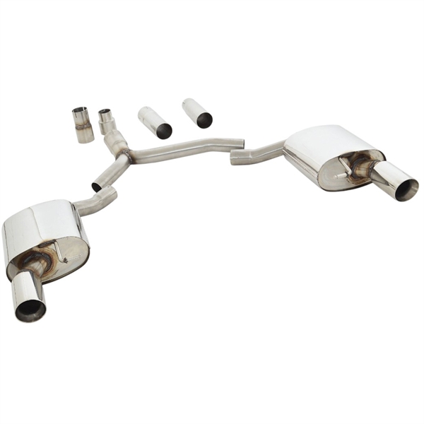 Friedrich Motorsport 76mm Duplex Sports Bakre Dämpare i Rostfritt Stål Audi A4 B8 (8K)