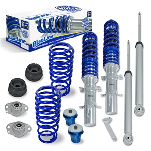 JOM Blueline Coilovers Med Domcap-set VW Golf 4