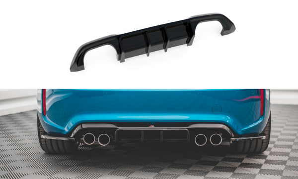 Maxton Rear Valance BMW M2 F87 - Gloss Black