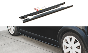 Maxton Side Skirts Diffusers Mini Cooper / One R50 - Gloss Black