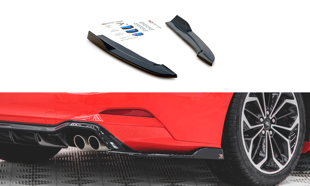 Maxton Rear Side Splitters For V.4 Ford Focus St-Line Estate Mk4 - Gloss Black