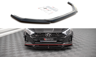 Maxton Front Splitter V.3 Hyundai I20 N Mk3 - Gloss Black