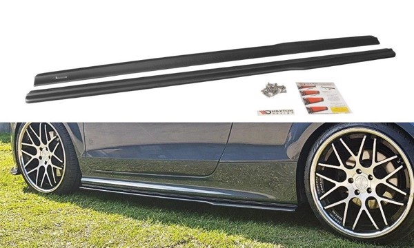 Maxton Side Skirts Diffusers Audi TT S / TT S-Line 8J  - Gloss Black