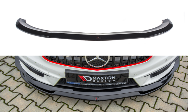 Maxton Front Splitter Mercedes A45 Amg W176 - Gloss Black