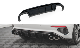 Maxton Rear Valance Audi S3 Sportback 8Y - Gloss Black