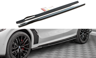 Maxton Side Skirts Diffusers BMW X6 M-Pack G06 - Gloss Black