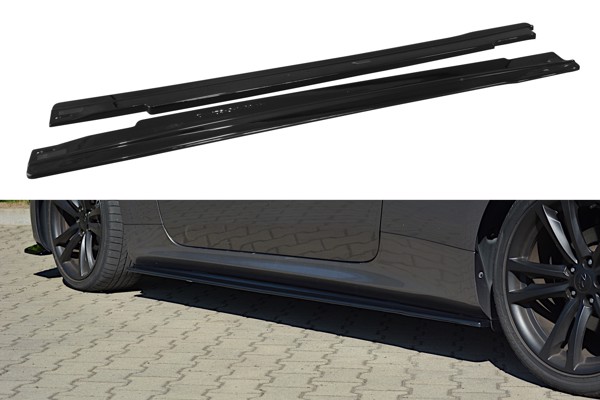 Maxton Side Skirts Diffusers Hyundai Genesis Coupé Mk.1 - Gloss Black
