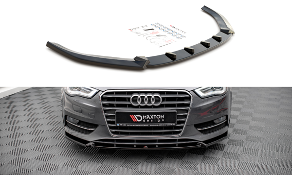 Maxton Front Splitter Audi A3 Sportback 8V - Gloss Black