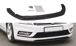 Maxton Front Splitter V.1 VW Passat B7 R-Line - Gloss Black