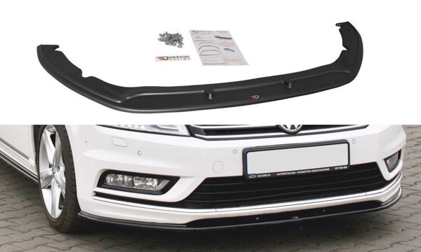 Maxton Front Splitter V.1 VW Passat B7 R-Line - Gloss Black