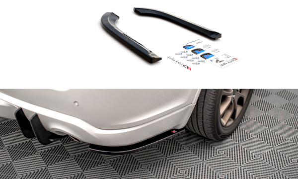 Maxton Rear Side Splitters Dodge Durango Rt Mk3 - Gloss Black