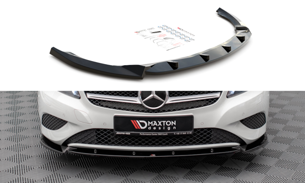 Maxton Front Splitter V.1 Mercedes-Benz A W176 - Gloss Black