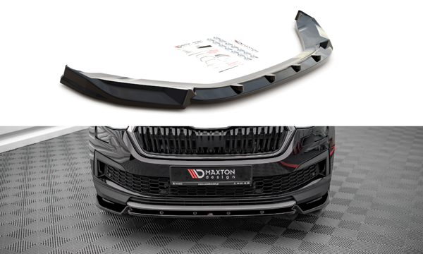 Maxton Front Splitter V.1 Skoda Kodiaq Mk1 Facelift - Gloss Black