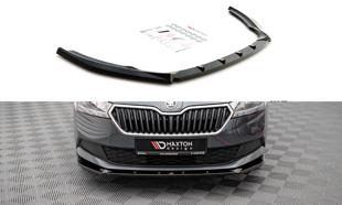 Maxton Front Splitter Skoda Fabia Mk3 Facelift - Gloss Black