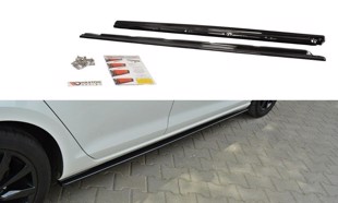 Maxton Side Skirts Diffusers VW Golf Mk7 Standard - Gloss Black