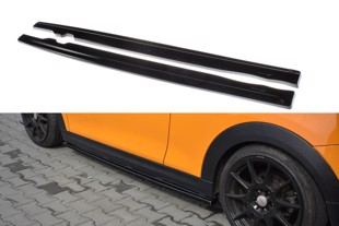 Maxton Side Skirts Diffusers Mini Cooper S Mk3 Preface 3-Door (F56) - Gloss Black