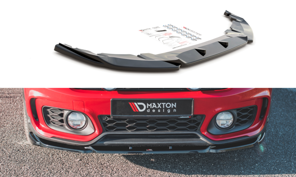 Maxton Front Splitter V.2 Mini Countryman Mk2 F60 Jcw - Gloss Black
