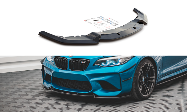 Maxton Front Splitter V.2 BMW M2 F87 - Gloss Black