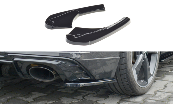 Maxton Rear Side Splitters Audi RS3 8V Fl Sportback - Gloss Black