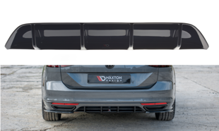 Maxton Rear Valance Volkswagen Passat R-Line B8 - Gloss Black