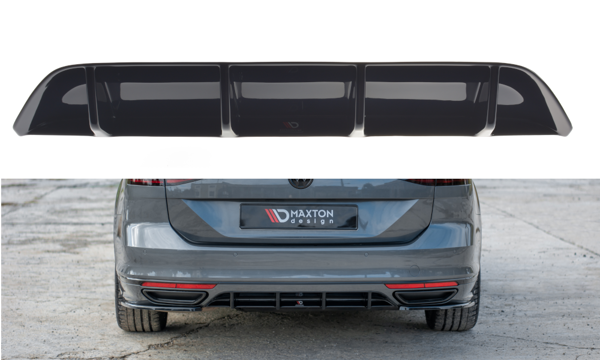 Maxton Rear Valance Volkswagen Passat R-Line B8 - Gloss Black