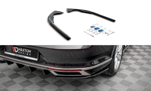 Maxton Rear Side Splitters Volkswagen Passat B8 Facelift - Gloss Black