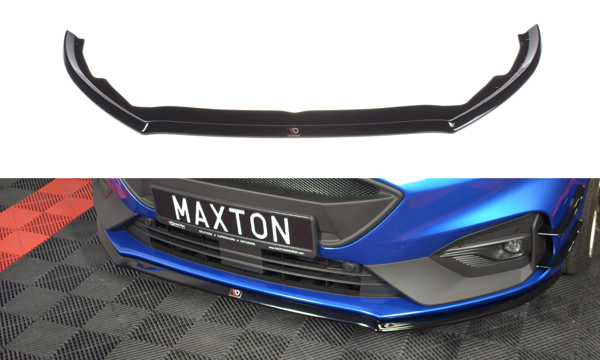 Maxton Front Splitter V.3 Ford Focus St / St-Line Mk4 - Gloss Black