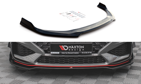 Maxton Front Splitter V.3 Hyundai I30 N Hatchback/Fastback Mk3 Facelift - Gloss Black