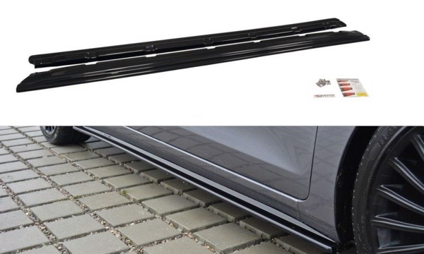 Maxton Side Skirts Diffusers Hyundai I30 Mk.2 - Gloss Black