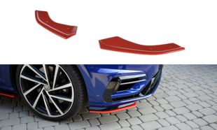 Maxton Front Splitter V.8 VW Golf 7 R / R-Line Facelift - RED