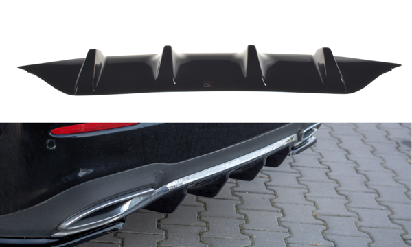 Maxton Rear Valance Mercedes-Benz E43 Amg / Amg-Line W213 - Gloss Black