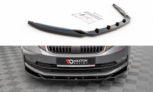 Maxton Front Splitter V.2 Skoda Octavia Mk3 Facelift - Gloss Black