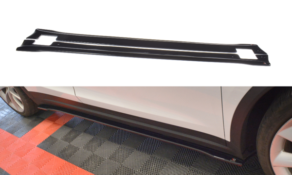 Maxton Side Skirts Diffusers V.2 Tesla Model X - Gloss Black