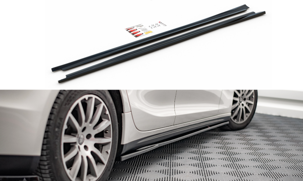Maxton Side Skirts Diffusers Maserati Ghibli Mk3 - Gloss Black