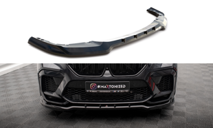 Maxton Front Splitter V.1 BMW X6 M F96 - Gloss Black
