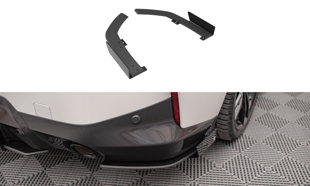 Maxton Street Pro Rear Side Splitters + Flaps BMW 2 Coupe M-Pack G42 - Black + Gloss Flaps    