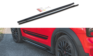Maxton Side Skirts Diffusers Mini Countryman Mk2 F60 Jcw - Gloss Black