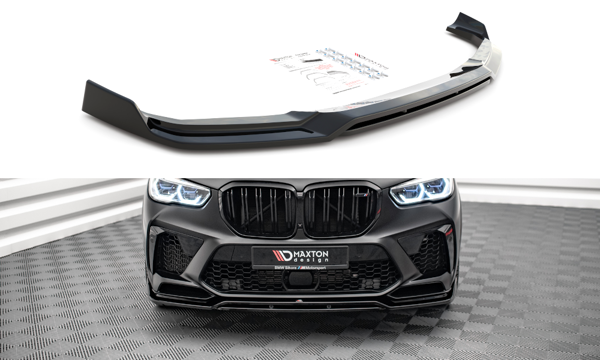 Maxton Front Splitter V.3 BMW  X5M F95 - Gloss Black