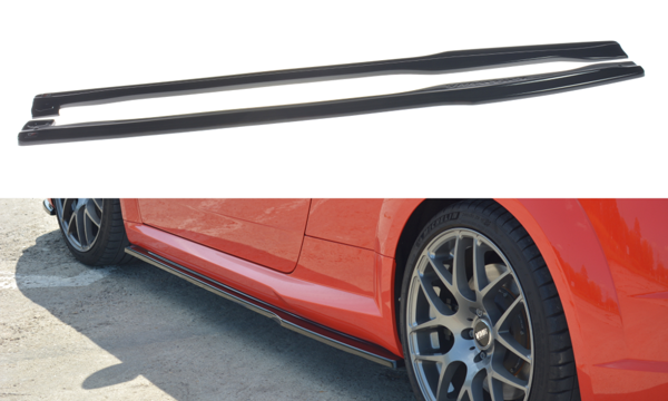 Maxton Side Skirts Diffusers Audi TT RS 8S - Gloss Black