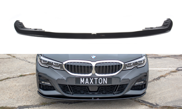 Maxton Front Splitter V.3 For BMW 3 G20 M-Pack - Gloss Black
