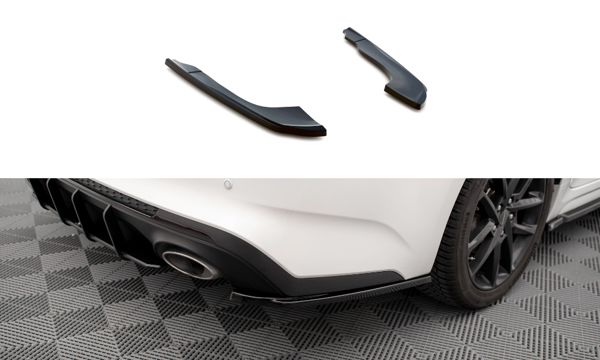 Maxton Rear Side Splitters V.2 Kia Optima Mk4 Facelift - Gloss Black