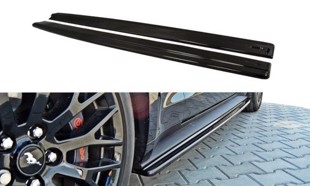 Maxton Side Skirts Diffusers Ford Mustang Gt Mk6 - Gloss Black