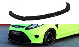 Maxton Front Splitter (RS Look Bumper) Ford Fiesta Mk7  - Gloss Black