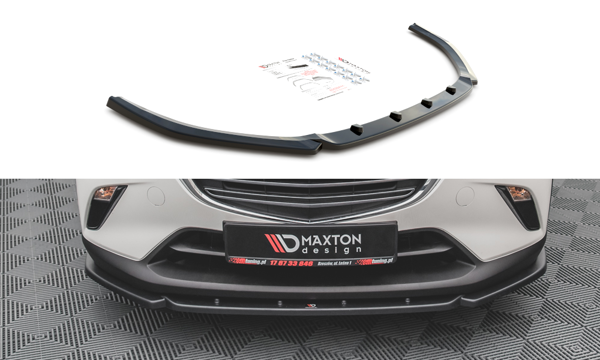 Maxton Front Splitter V.2 Mazda Cx-3 - Gloss Black