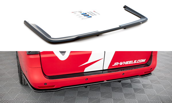 Maxton Central Rear Splitter (With Vertical Bars) Mercedes-Benz VIto W447 Facelift - Gloss Black